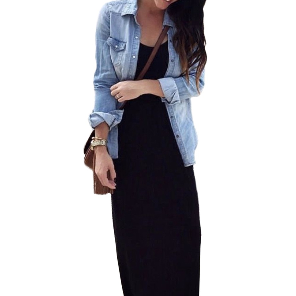 Annabelle Natalie Black Maxi 3/4 sleeve Dress M‎
